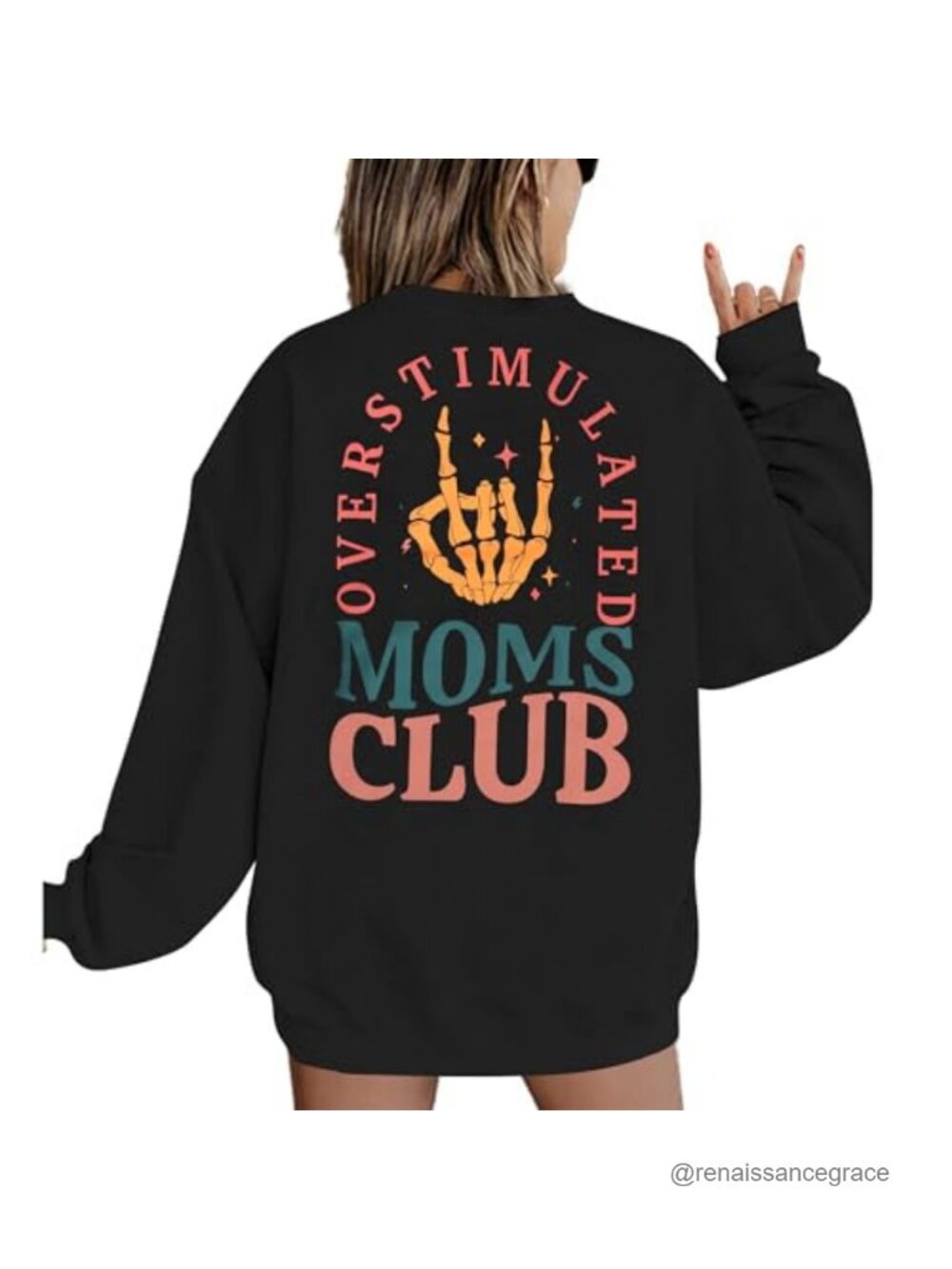 Overstimulated Moms Club Sweatshirt Women Crewneck Pullover
